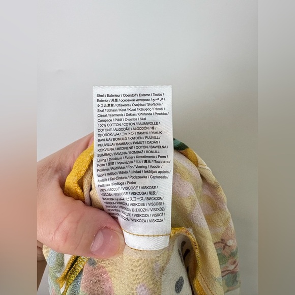 NWT Farm Rio Biriba Yellow Sleeveless Halter Peplum Midi Dress - Picture 9 of 11